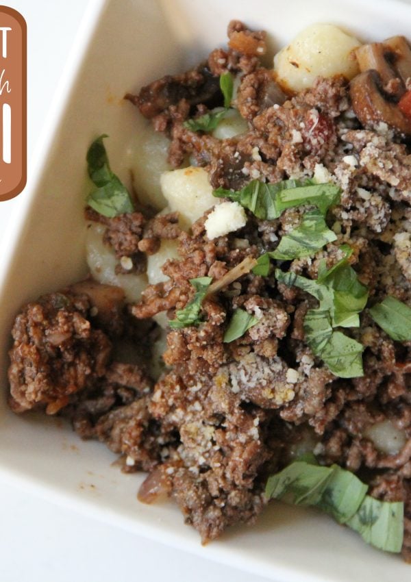 Easy Weeknight Meat Sauce with Gnocchi